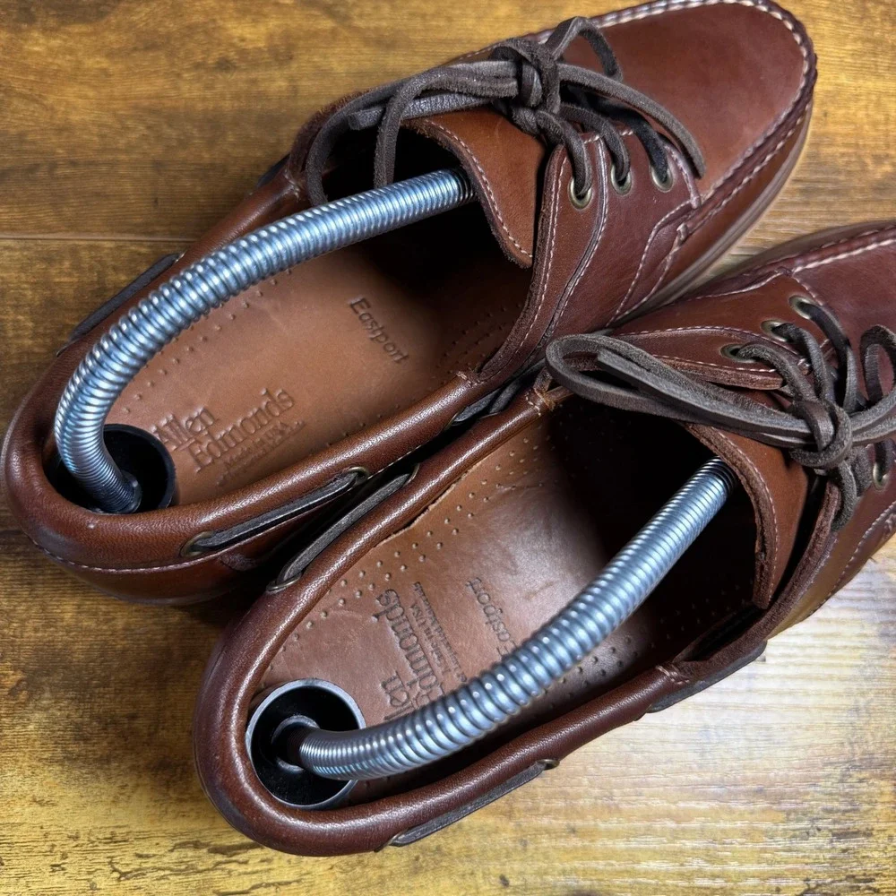 Allen‎ Edmonds Eastport 43504 Brown Leather Boat Shoes Mens 7.5 D